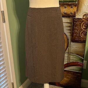Rafaella Classic Brown Pencil Skirt, Size 16